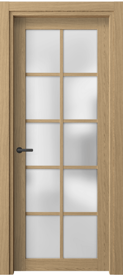 Межкомнатная дверь Neo 2106 Жемчужный дуб Сатинированное стекло Цена 36399 ₽ | Volhovec