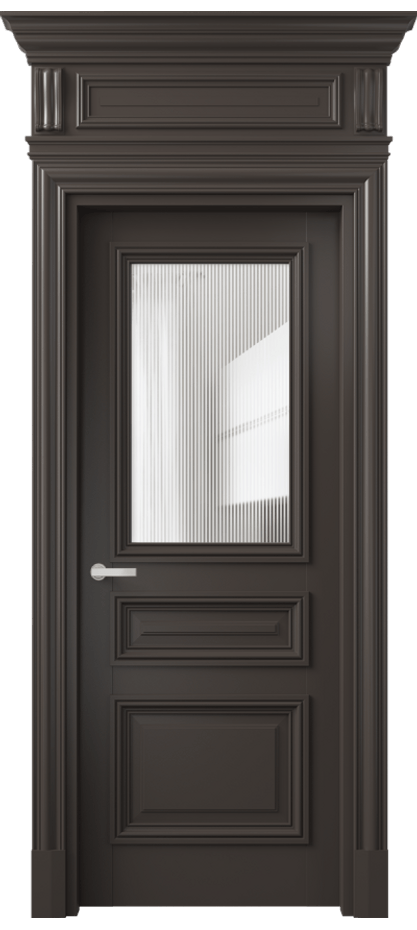 Дверь межкомнатная Antique 7304 Бук антрацит Рифлёное стекло "Дюна", триплекс, 8 мм КЭП + Объёмный фриз + Карниз БАН Цена 96070 ₽ Наличники уже входят в базовый комплект. Фабрика дверей Волховец 8 (800) 551 43 19 Межкомнатная дверь Antique 7304 Бук антрацит Рифлёное стекло "Дюна", триплекс, 8 мм Цена 96070 ₽ | Volhovec