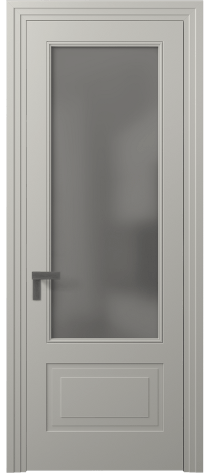 Межкомнатная дверь Rocca 8342 Матовый тёплый серый Сатинированное серое стекло, триплекс Цена 87040 ₽ | Volhovec