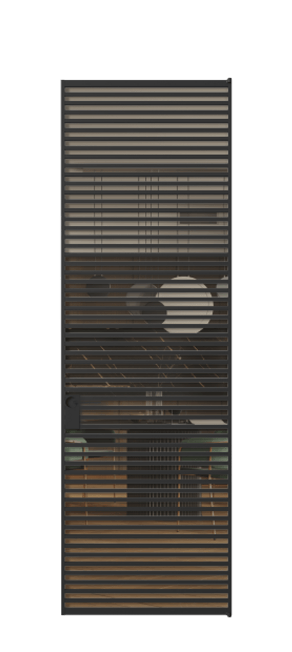 Алюминиевая дверь АЛПЛ040.07 Алюминий Черный Прозрачное бронзовое стекло, триплекс, 6 мм Цена 219440  | Volhovec