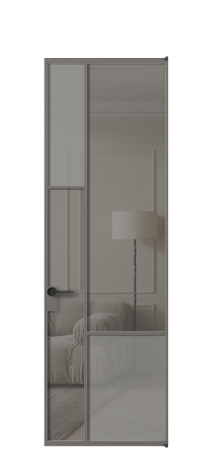 Дверь межкомнатная Mosaic АЛПЛ041.13 Алюминий классический серый Сатинированное серое стекло, триплекс, 6 мм + Прозрачное серое стекло, триплекс Без короба АКЛС Цена 174160 Стоимость комплекта двери включает:
1. Полотно (600/650/700/750/800/850/900/950*2000-2400 мм).
2. Короб
3. Комплект фурнитуры (2 торцевые петли и магнитный замок с ответной планкой). Фабрика дверей Волховец 8 (800) 551 43 19 Межкомнатная дверь Mosaic АЛПЛ041.13 Алюминий классический серый Сатинированное серое стекло, триплекс, 6 мм + Прозрачное серое стекло, триплекс Цена 174160 ₽ | Volhovec