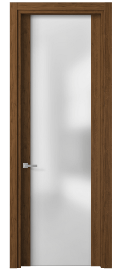 Межкомнатная дверь Planum 4114 Лесной орех Сатинированное стекло Цена 41790 ₽ | Volhovec