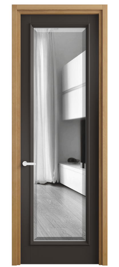 Дверь межкомнатная Charm 6702 Бук антрацит Двустороннее зеркало с фацетом, триплекс, 8 мм Узкий классический наличник БНМ Цена 106680 ₽ Наличники уже входят в базовый комплект. Фабрика дверей Волховец 8 (800) 551 43 19 Межкомнатная дверь Charm 6702 Бук антрацит Двустороннее зеркало с фацетом, триплекс, 8 мм Цена 106680 ₽ | Volhovec