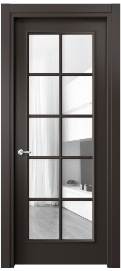 Межкомнатная дверь Paris 8102 Матовый антрацит Прозрачное стекло, 4 мм Цена 60810 ₽| Volhovec