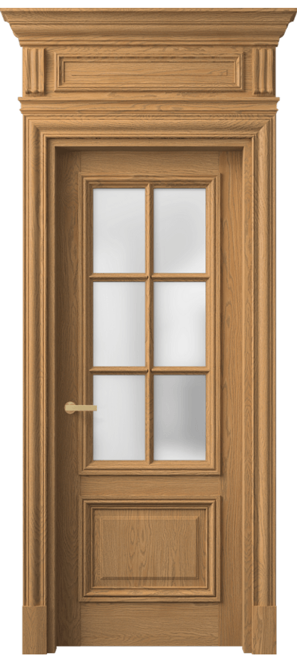 Межкомнатная дверь Антик 7312 Дуб пшеничный матовый Сатинированное стекло Цена 303610 ₽ | Volhovec