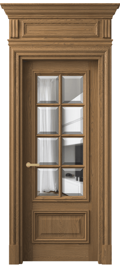 Межкомнатная дверь Antique 7316 Дуб мускатный матовый Прозрачное стекло с фацетом Цена 310330 ₽ | Volhovec