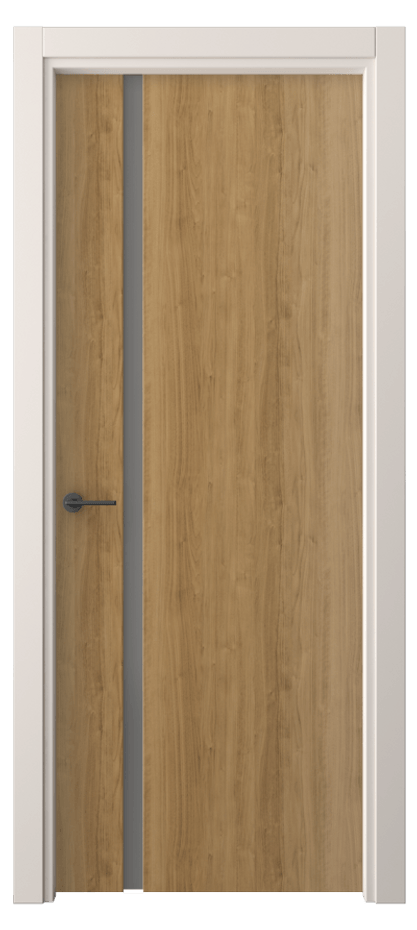 Межкомнатная дверь Freedom 4222 Грецкий орех Сатинированное серое стекло, триплекс, 8 мм Цена 40210 ₽ | Volhovec