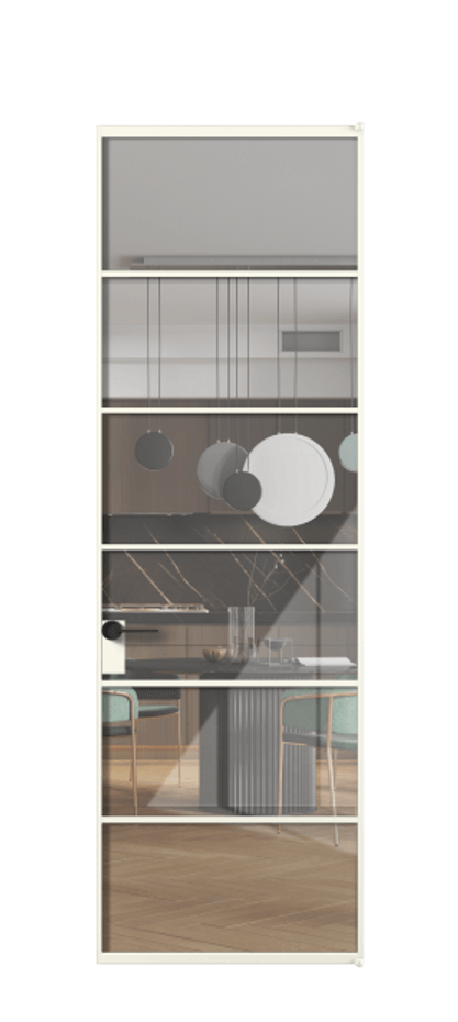 Алюминиевая дверь АЛПЛ040.04  Алюминий жемчужный Рефлективное прозрачное стекло "Stopsol", калёное, 6мм. Без короба АЖМ  Цена 148790 Стоимость комплекта двери включает: 
1. Полотно (600/650/700/750/800/850/900/950*2000-2400 мм).
2. Короб
3. Комплект фурнитуры (2 торцевые петли и магнитный замок с ответной планкой). Фабрика дверей Волховец 8 (800) 551 43 19  Алюминиевая дверь АЛПЛ040.04 Алюминий жемчужный Рефлективное прозрачное стекло "Stopsol", калёное, 6мм Цена 148790  | Volhovec