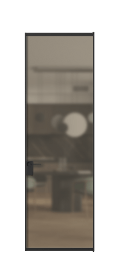 Алюминиевая дверь АЛПЛ040.01  Алюминий Черный Сатинированное бронзовое стекло, триплекс, 6 мм. Без короба чер Цена 108810 Стоимость комплекта двери включает: 
1. Полотно (600/650/700/750/800/850/900/950*2000-2400 мм).
2. Короб
3. Комплект фурнитуры (2 торцевые петли и магнитный замок с ответной планкой). Фабрика дверей Волховец 8 (800) 551 43 19  Алюминиевая дверь АЛПЛ040.01 Алюминий Черный Сатинированное бронзовое стекло, триплекс, 6 мм Цена 108810  | Volhovec