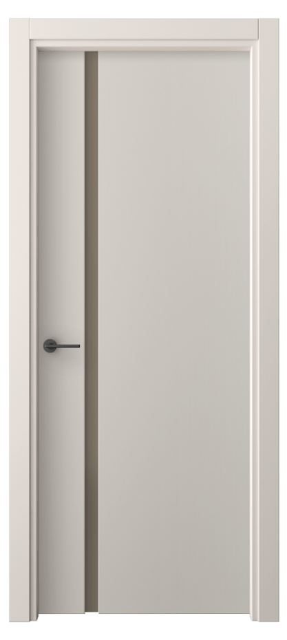 Межкомнатная дверь Freedom 4222 ПЭТ светло-серый Сатинированное бронзовое стекло, триплекс, 8 мм Цена 36099 ₽ | Volhovec