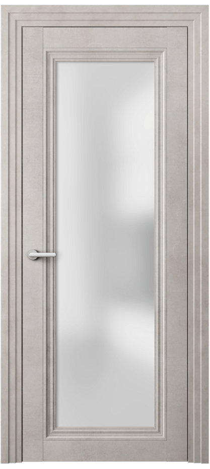 Межкомнатная дверь Centro 2502 Леон серебро Сатинированное стекло Цена 51660 ₽ | Volhovec