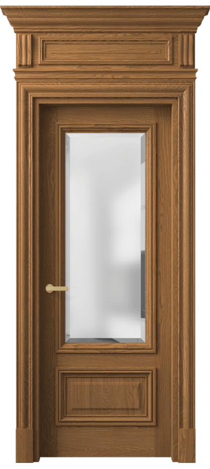 Межкомнатная дверь Antique 7306 Дуб пряный матовый Сатинированное стекло с фацетом Цена 13880 AZE | Volhovec