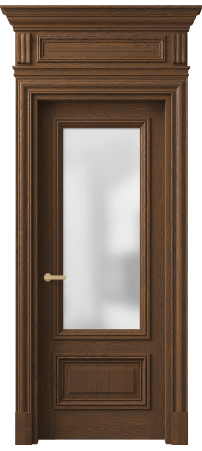 Межкомнатная дверь Antique 7306 Дуб каштановый матовый Сатинированное стекло Цена 264349 ₽ | Volhovec