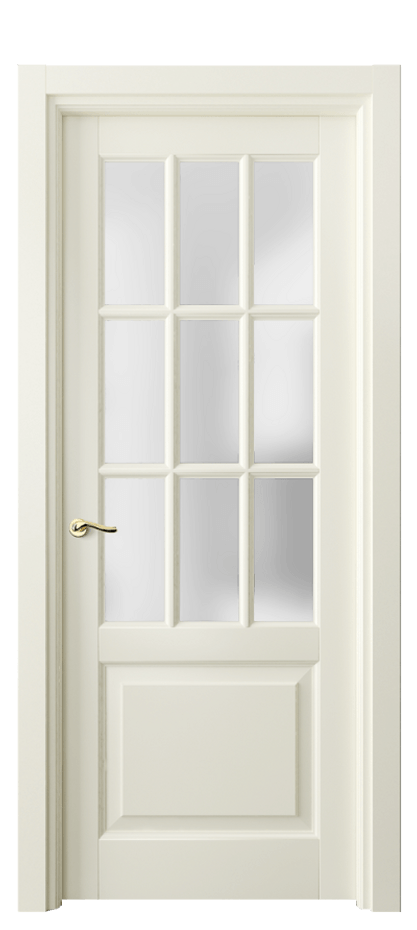 Межкомнатная дверь Lignum 0748 Бук молочно-белый Сатинированное стекло Цена 110799 ₽ | Volhovec