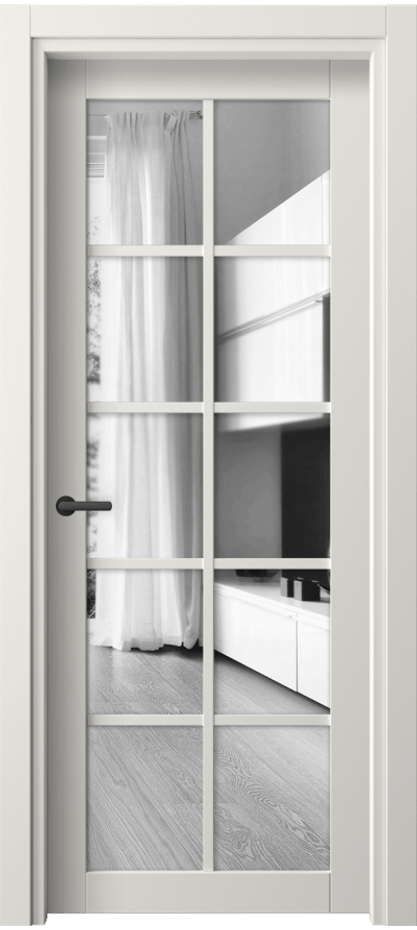 Межкомнатная дверь Neo 2106 Софт-тач белоснежный Двустороннее зеркало, триплекс, 6 мм Цена 32250 ₽ | Volhovec