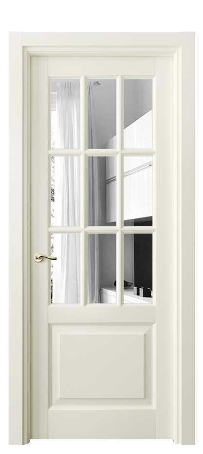 Межкомнатная дверь Lignum 0748 Бук молочно-белый Двустороннее зеркало, триплекс, 6 мм Цена 113799 ₽ | Volhovec