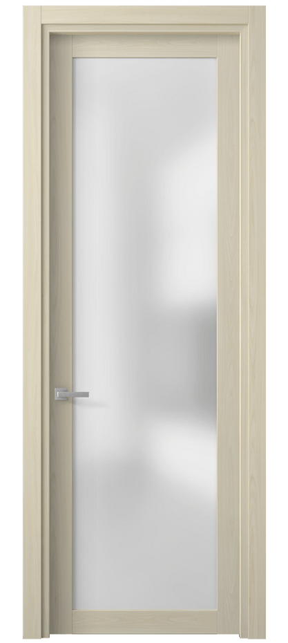 Межкомнатная дверь Планум 2102 Молочный ясень Сатинированное стекло Цена 35910 ₽ | Volhovec