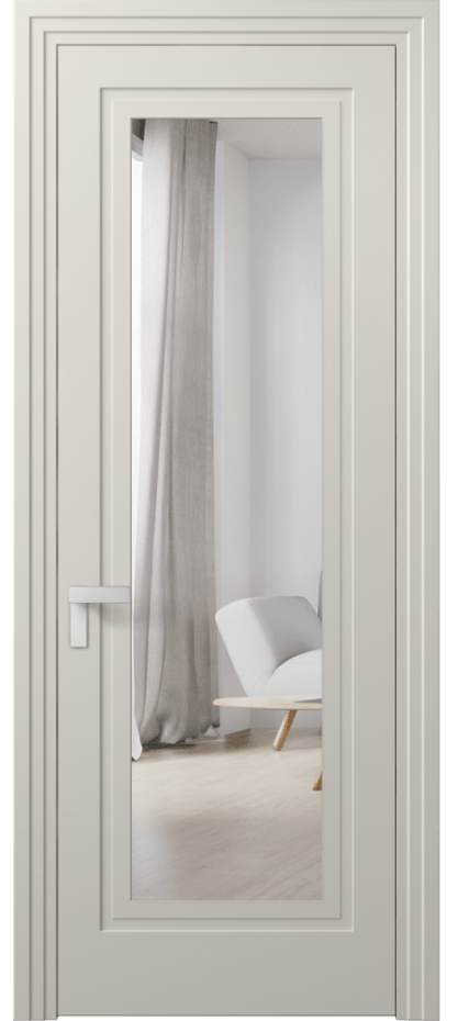 Межкомнатная дверь Rocca 8303 Матовый облачно-серый Двустороннее зеркало, триплекс Цена 82899 ₽ | Volhovec