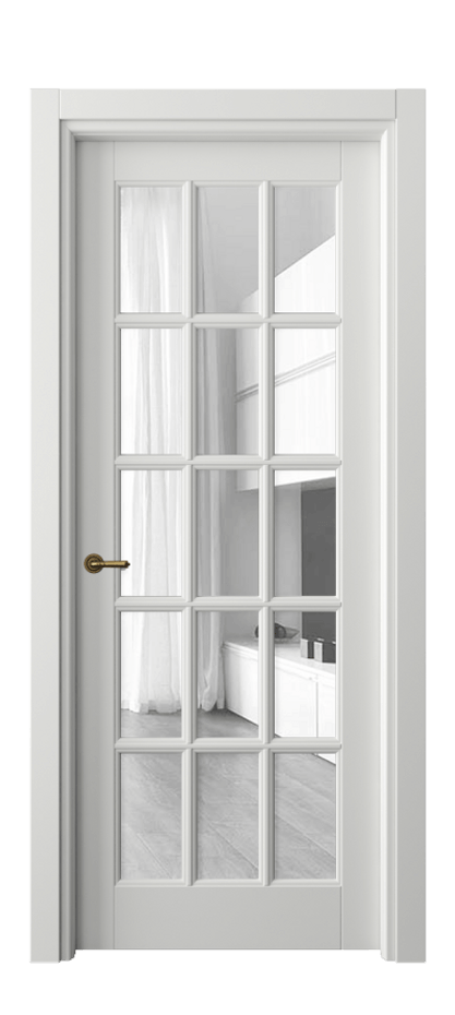 Межкомнатная дверь Toscana Grigliato 6311 Бук светло-серый Прозрачное стекло Цена 119910 ₽ | Volhovec