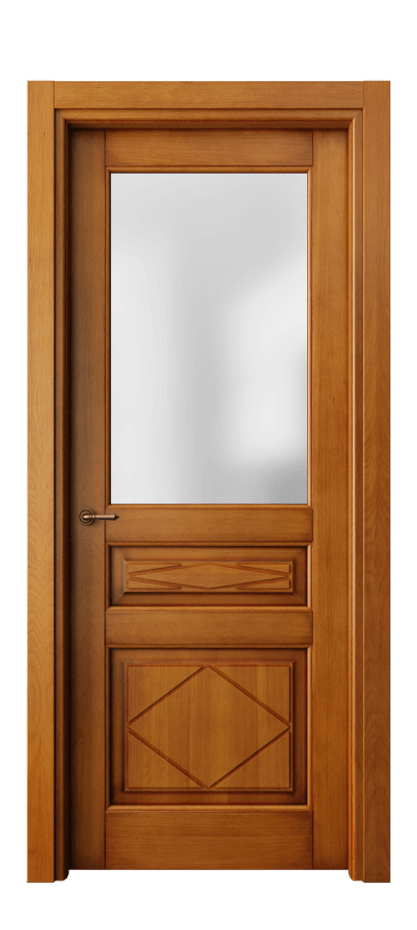 Межкомнатная дверь Toscana Rombo 6344 Бук светлый с патиной Сатинированное стекло Цена 123790 ₽ | Volhovec