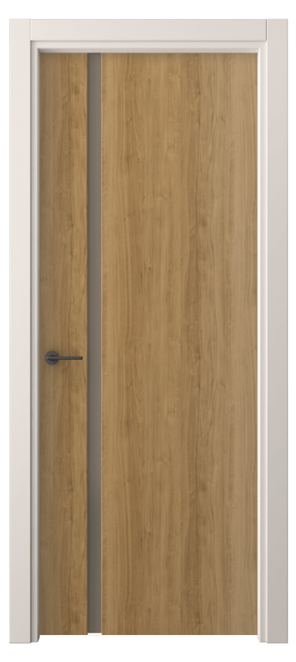 Межкомнатная дверь Freedom 4222 Грецкий орех Сатинированное бронзовое стекло, триплекс, 8 мм Цена 40210 ₽ | Volhovec