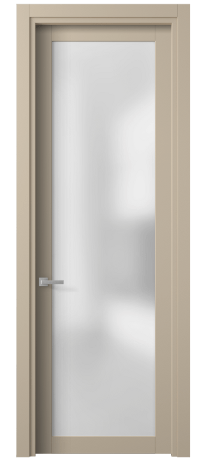 Дверь межкомнатная Planum 2102 ПЭТ светло-бежевый Сатинированное стекло Гладкий наличник ПЭСБ  Цена 1080 AZE Наличники уже входят в базовый комплект. Фабрика дверей Волховец 8 (800) 551 43 19 Межкомнатная дверь Planum 2102 ПЭТ светло-бежевый Сатинированное стекло Цена 1080 AZE | Volhovec