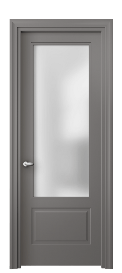 Межкомнатная дверь Esse 8542 Матовый классический серый Сатинированное стекло Цена 55520 ₽ | Volhovec