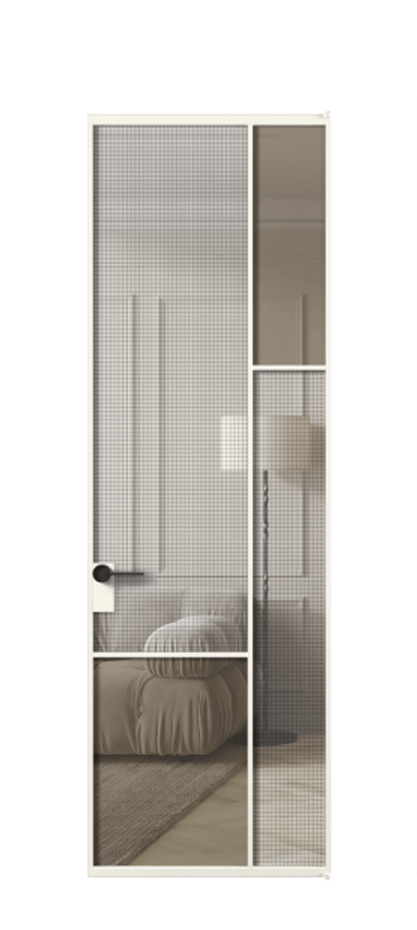 Дверь межкомнатная Mosaic АЛПЛ041.12 Алюминий пудровый белый Декоративное стекло с сеткой "Mesh silver", триплекс, 6 мм + Прозрачное бронзовое стекло, триплекс Без короба АПБЛ Цена 180460 Стоимость комплекта двери включает:
1. Полотно (600/650/700/750/800/850/900/950*2000-2400 мм).
2. Короб
3. Комплект фурнитуры (2 торцевые петли и магнитный замок с ответной планкой). Фабрика дверей Волховец 8 (800) 551 43 19 Межкомнатная дверь Mosaic АЛПЛ041.12 Алюминий пудровый белый Декоративное стекло с сеткой "Mesh silver", триплекс, 6 мм + Прозрачное бронзовое стекло, триплекс Цена 180460 ₽ | Volhovec