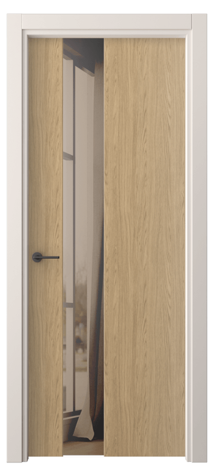 Межкомнатная дверь Freedom 4224 Жемчужный дуб Двустороннее бронзовое зеркало, триплекс, 8 мм Цена 42310 ₽ | Volhovec