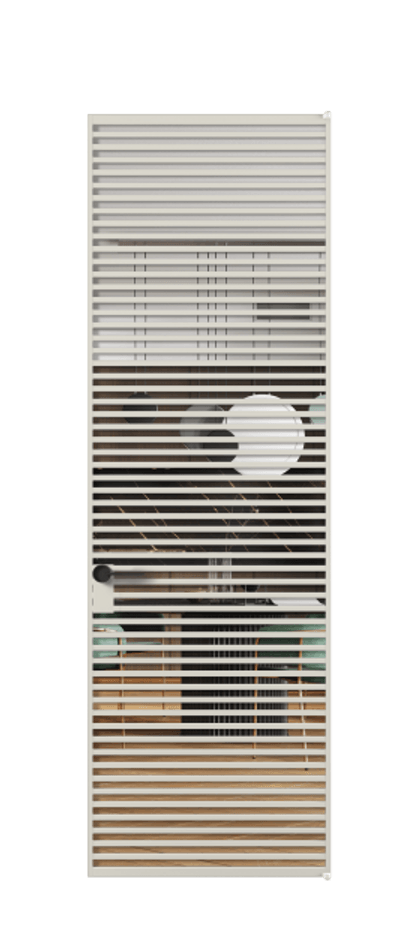 Алюминиевая дверь АЛПЛ040.07 Алюминий облачно-серый Прозрачное стекло "Кристал Вижн", калёное Цена 199890  | Volhovec