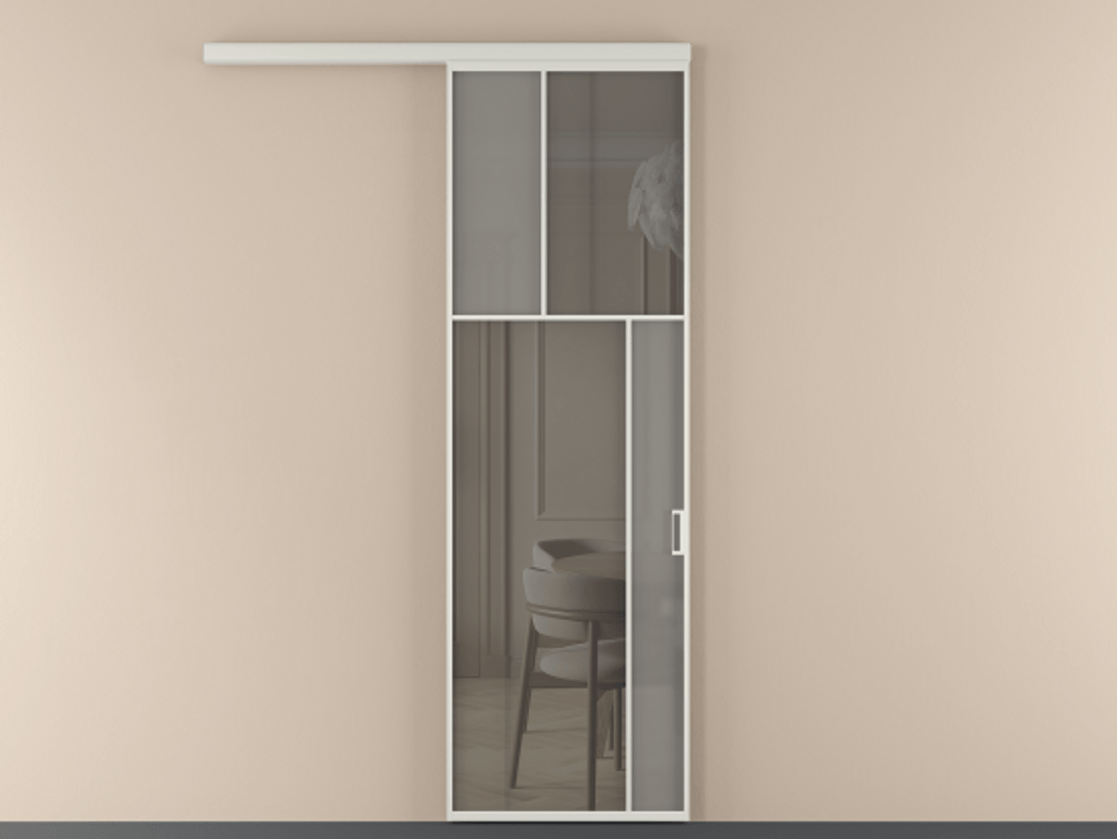 Перегородка Mosaic вдоль стены 1 створка АЛПР 041.23 Алюминий Белый Сатинированное серое стекло, триплекс, 6 мм + Прозрачное серое стекло, триплекс. Скрытый короб БЕЛ Цена 137960 ₽ . Фабрика дверей Волховец 8 (800) 551 43 19 Перегородка Mosaic вдоль стены 1 створка АЛПР 041.23 Алюминий Белый Сатинированное серое стекло, триплекс, 6 мм + Прозрачное серое стекло, триплекс Цена 137960 ₽ | Volhovec