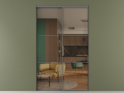 Алюминевая перегородка АЛПР 040.03_АКЛС_Бронза триплекс_new. Цвет Алюминий классический серый. Материал Алюминий в эмали. Коллекция Перегородка Formato внутри проёма двустворчатая. Фото. Алюминевая перегородка АЛПР 040.03_АКЛС_Бронза триплекс_new. Цвет Алюминий классический серый. Материал Алюминий в эмали. Коллекция Перегородка Formato внутри проёма двустворчатая. Картинка.