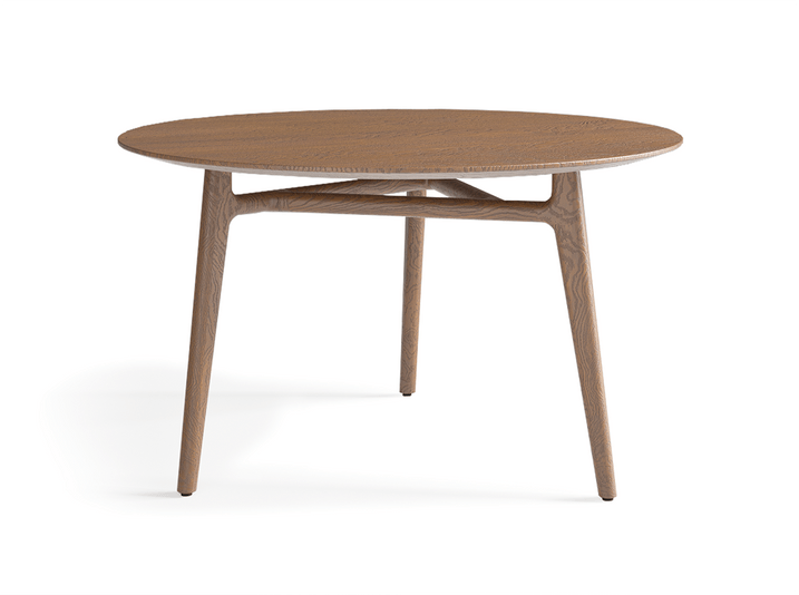 Мебель Стол Primo обеденный круглый 125×125 см. Цвет Дуб каштановый матовый. Материал Массив дуба матовый. Коллекция Стол Primo обеденный круглый 125×125 см. Картинка.