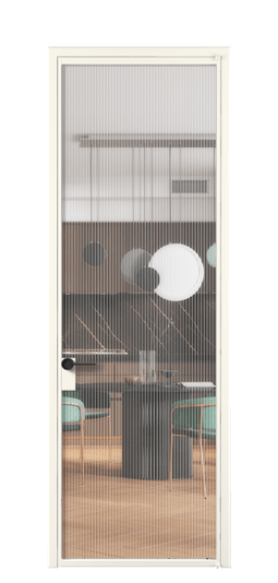 Дверь межкомнатная АЛПЛ040.01 АПБЛ MORU. Цвет Алюминий пудровый белый. Материал Алюминий в эмали. Коллекция Formato. Картинка.