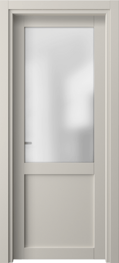 Дверь межкомнатная 2122 ПЭСС САТ. Цвет ПЭТ светло-серый. Материал ПЭТ. Коллекция Neo1. Картинка.