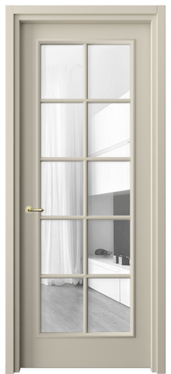 Дверь межкомнатная 8102 МБСР ПРОЗ. Цвет Матовый бежево-серый. Материал Гладкая эмаль. Коллекция Paris. Картинка.