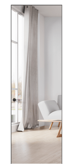 Дверь межкомнатная АКП 00010 спец ЗЕР Зеркало с одной стороны, ПЭБЛ ПЭТ белоснежный. Цвет Зеркало с одной стороны. Материал Зеркало. Коллекция Planum Pro. Картинка.