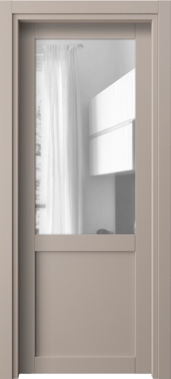 Дверь межкомнатная 2122 ПЭСК ПРОЗ. Цвет ПЭТ серо-коричневый . Материал ПЭТ. Коллекция Neo1. Картинка.