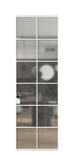 Дверь межкомнатная АЛПЛ040.05 АССР MS. Цвет Алюминий светло-серый. Материал Алюминий в эмали. Коллекция Formato. Картинка.