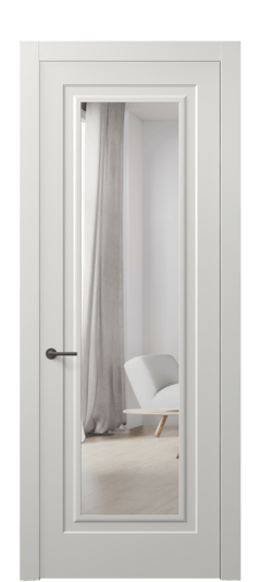 Дверь межкомнатная АКП 8403 МСР Матовый серый Зеркало. Цвет Матовый серый. Материал Гладкая эмаль. Коллекция Mascot. Картинка.