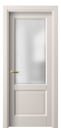 Дверь межкомнатная 1422 ПЭТБ САТ. Цвет ПЭТ тёплый-белый. Материал ПЭТ. Коллекция Галант. Картинка.