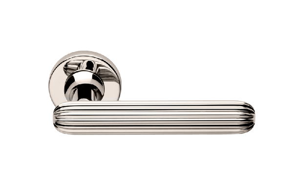 Ручки для дверей Ручка дверная Цеппелин. Цвет Полированный никель. Коллекция Цеппелин. Картинка.