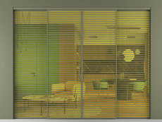 Перегородка Formato внутри проёма четырёхстворчатая