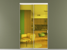 Перегородка Formato внутри проёма 2 створки