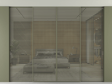 Перегородка Формато внутри проёма скрытое крепление в потолок 4 створки