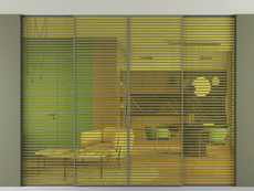 Перегородка Formato внутри проёма четырёхстворчатая со скрытым креплением в потолок