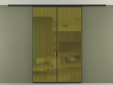 Перегородка Formato вдоль стены на потолок двустворчатая