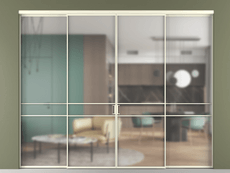 Перегородка Formato внутри проёма четырёхстворчатая