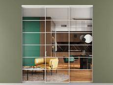 Перегородка Formato внутри проёма 3 створки