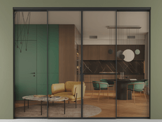 Перегородка Formato внутри проёма 4 створки